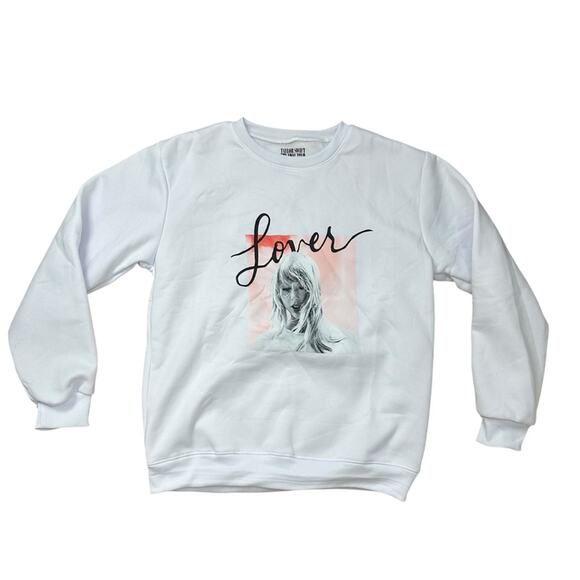 Taylor Swift The Eras Tour Official Lover White Crewneck Pullover Sweater XXL - Picture 1 of 7